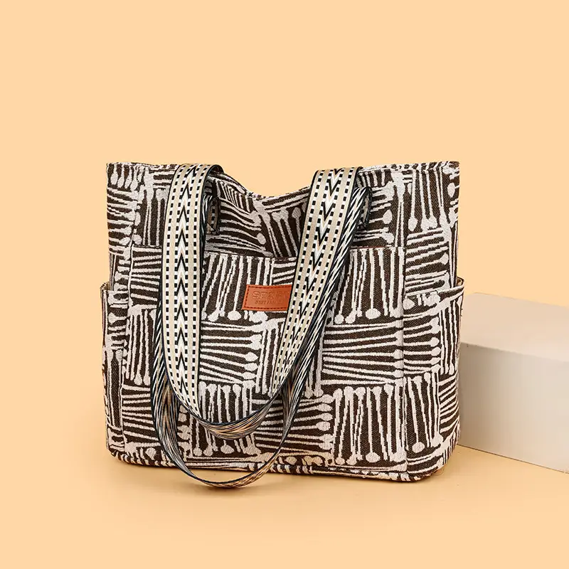 Women Striped Casual Shoulder Bag 2025 New