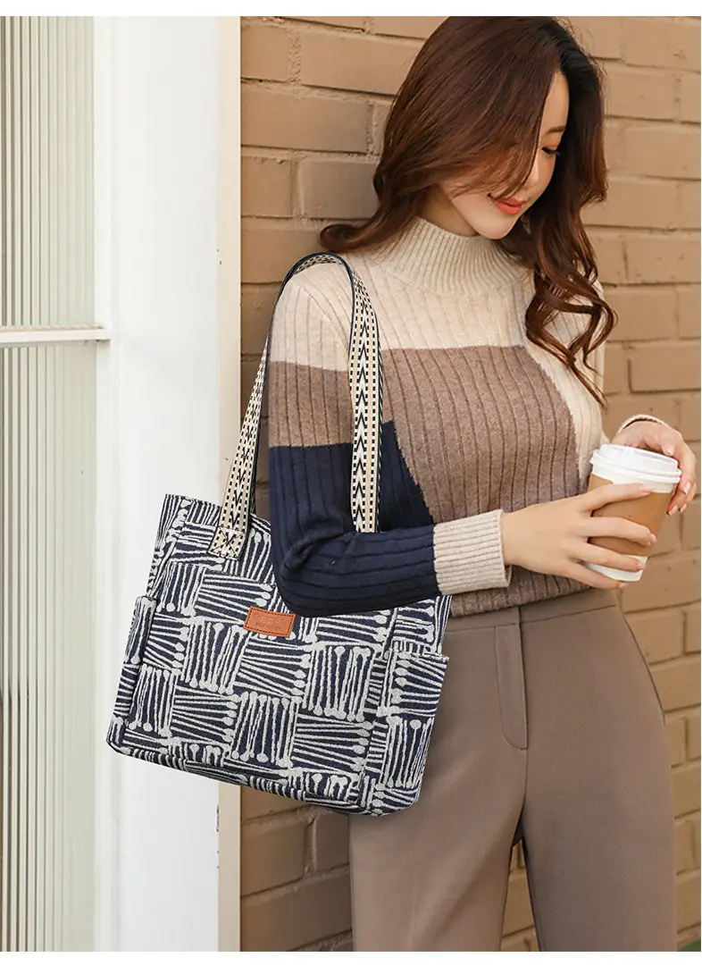 Women Striped Casual Shoulder Bag 2025 New — feature 6