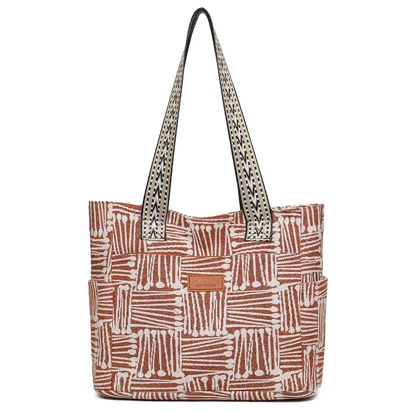 Women Striped Casual Shoulder Bag 2025 New