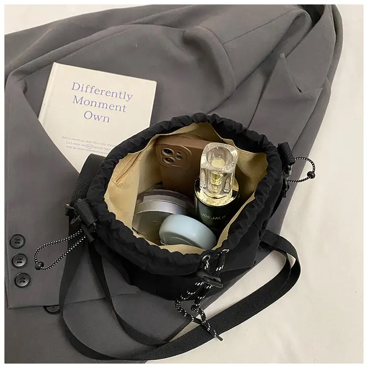 Orange Crossbody Bag for Women with Drawstring Closure — feature 28