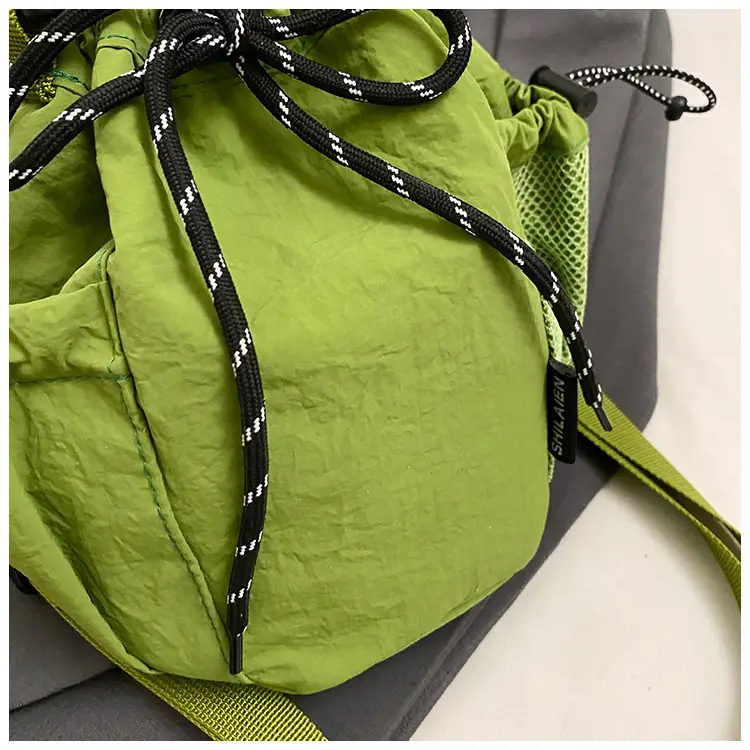 Orange Crossbody Bag for Women with Drawstring Closure — feature 36