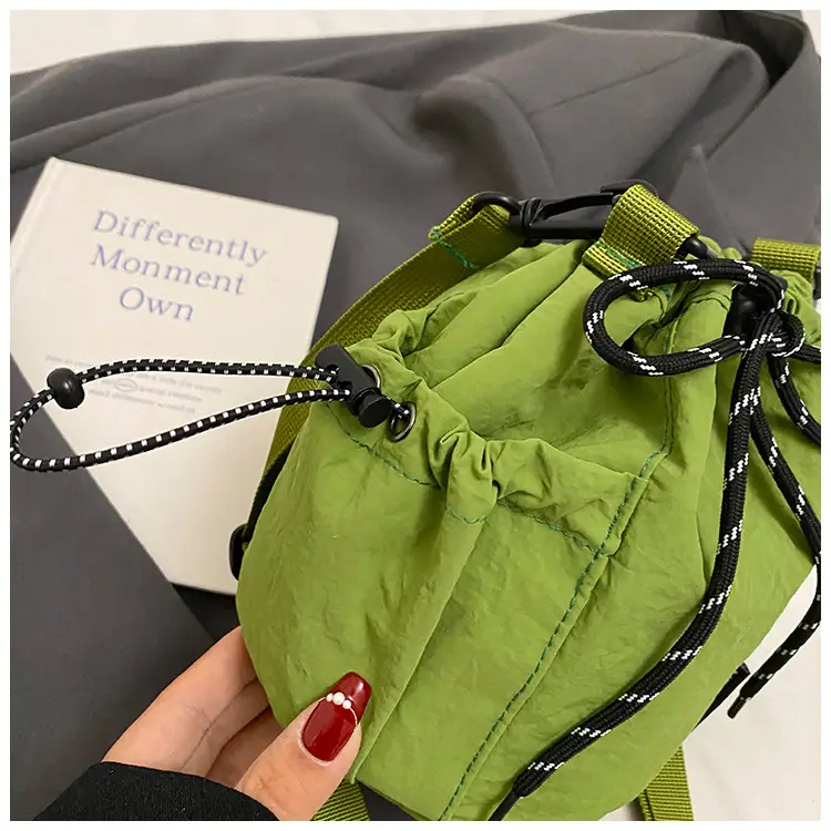 Orange Crossbody Bag for Women with Drawstring Closure — feature 37