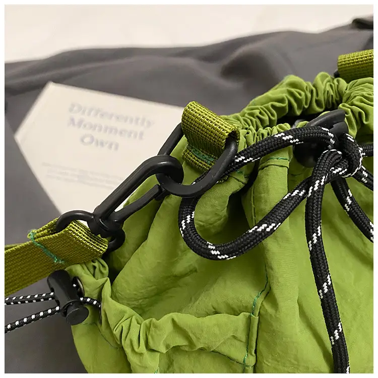 Orange Crossbody Bag for Women with Drawstring Closure — feature 38