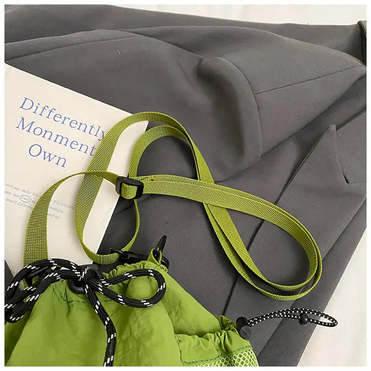 Orange Crossbody Bag for Women with Drawstring Closure — feature 41