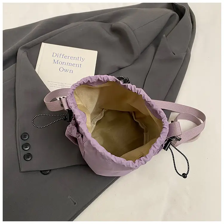 Orange Crossbody Bag for Women with Drawstring Closure — feature 43