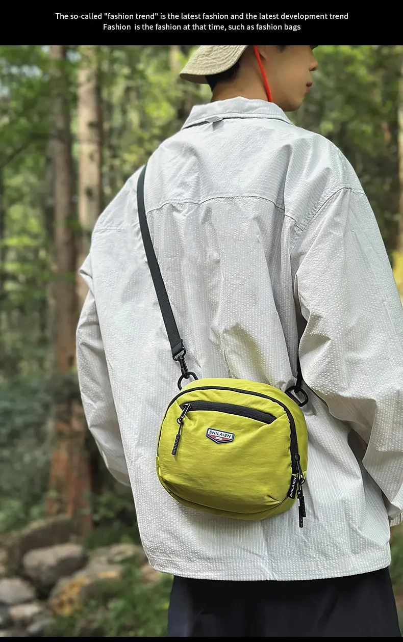 Yellow Mini Crossbody Mobile Tote Bag for Men Women — feature 11