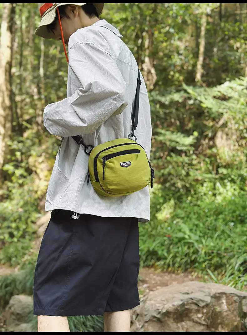 Yellow Mini Crossbody Mobile Tote Bag for Men Women — feature 12