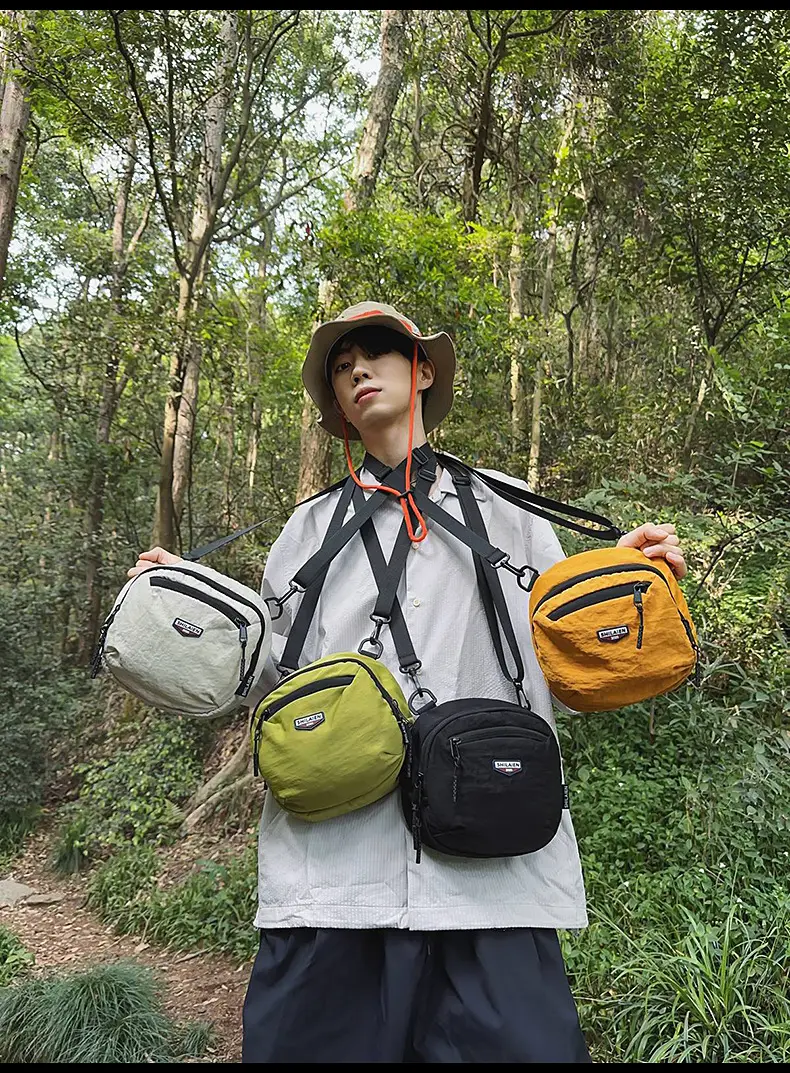 Yellow Mini Crossbody Mobile Tote Bag for Men Women — feature 13