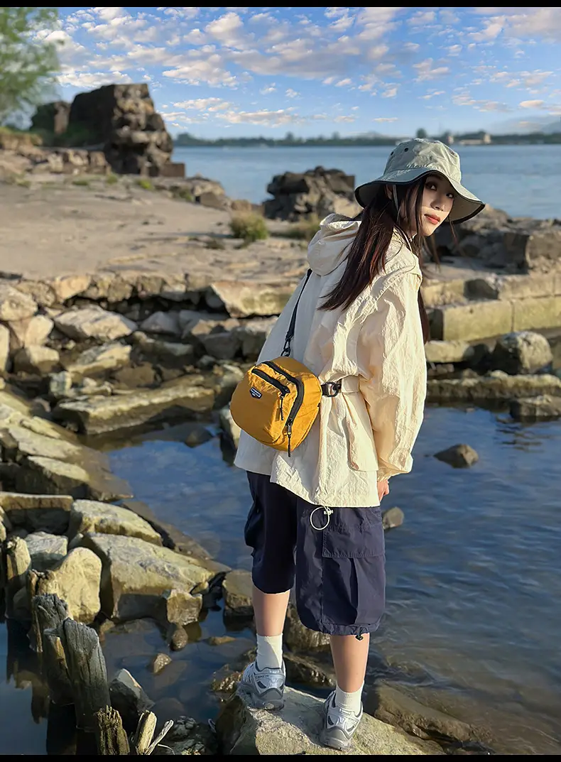 Yellow Mini Crossbody Mobile Tote Bag for Men Women — feature 20