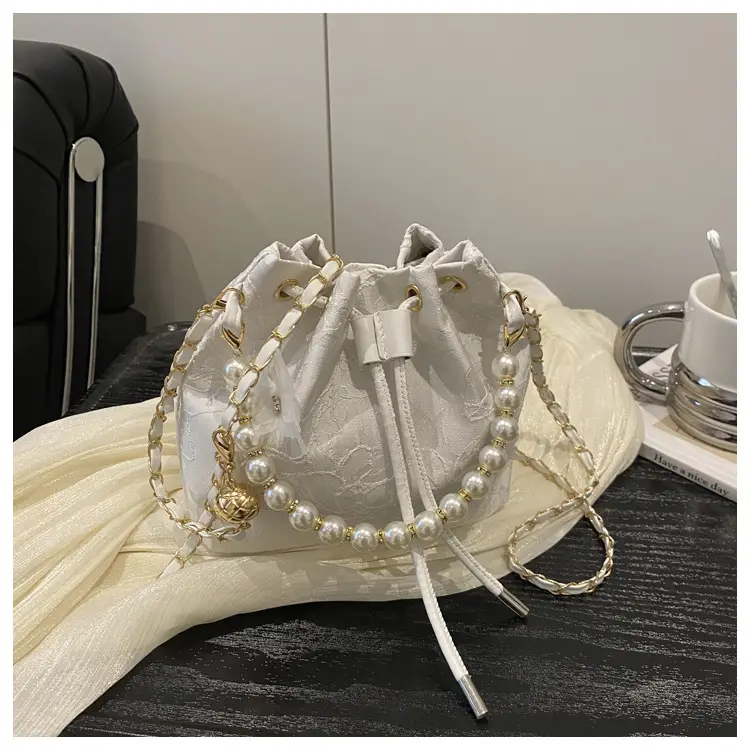 2025 Pearl Crossbody Bag Blue Pink Light