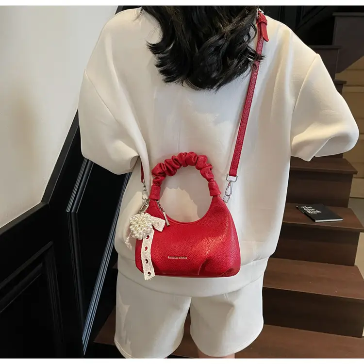 Yellow Pleated Shoulder Bag for Women 2025 Summer — feature 18