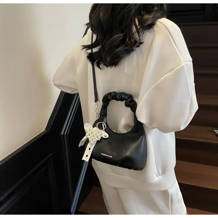 Yellow Pleated Shoulder Bag for Women 2025 Summer — feature 19