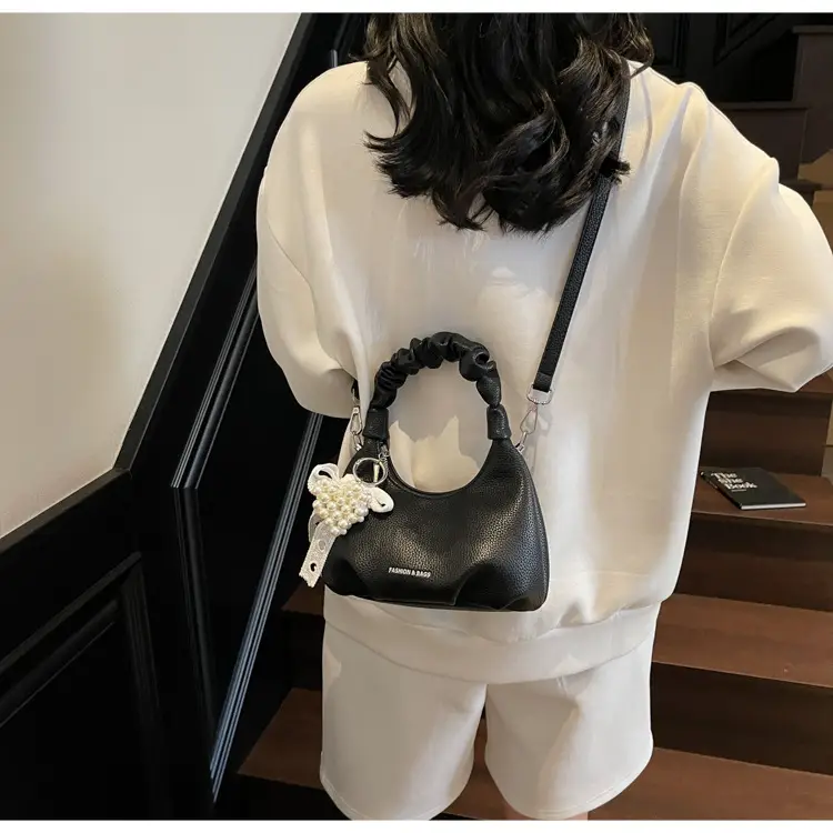 Yellow Pleated Shoulder Bag for Women 2025 Summer — feature 21