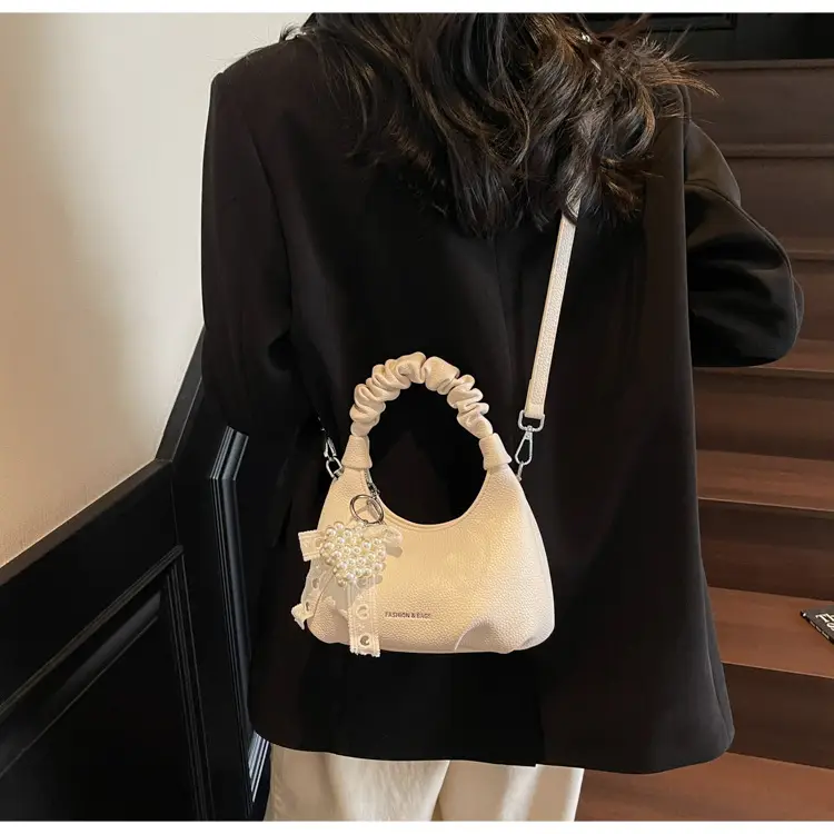Yellow Pleated Shoulder Bag for Women 2025 Summer — feature 25