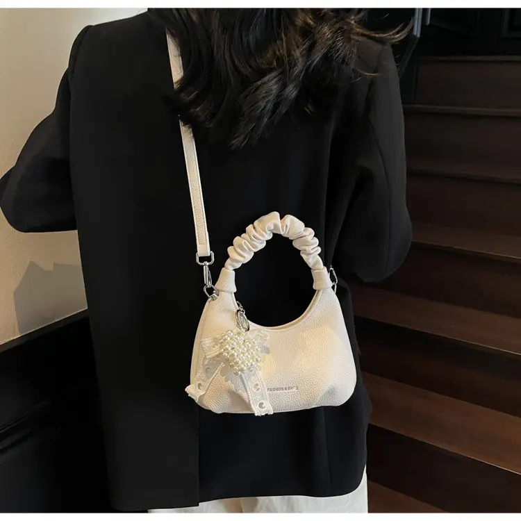 Yellow Pleated Shoulder Bag for Women 2025 Summer — feature 26