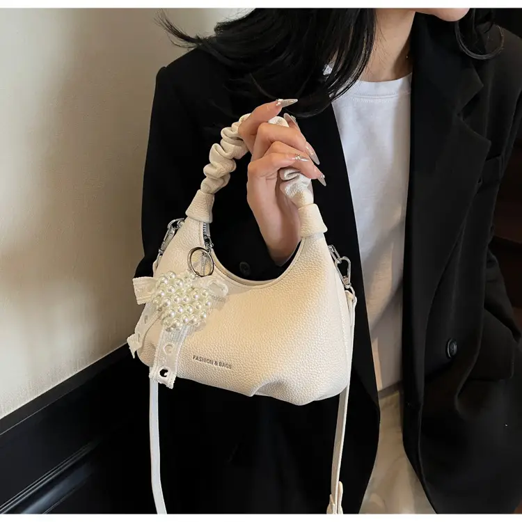 Yellow Pleated Shoulder Bag for Women 2025 Summer — feature 27