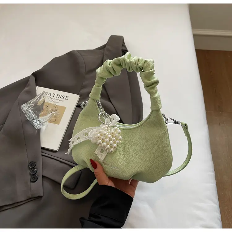 Yellow Pleated Shoulder Bag for Women 2025 Summer — feature 30