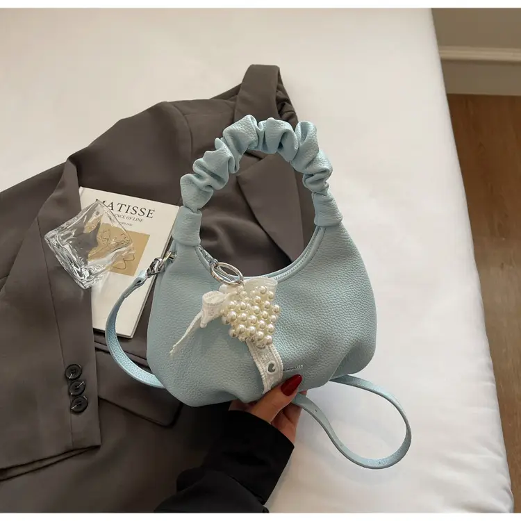 Yellow Pleated Shoulder Bag for Women 2025 Summer — feature 31