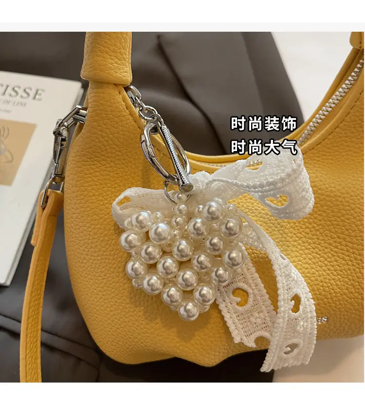Yellow Pleated Shoulder Bag for Women 2025 Summer — feature 8