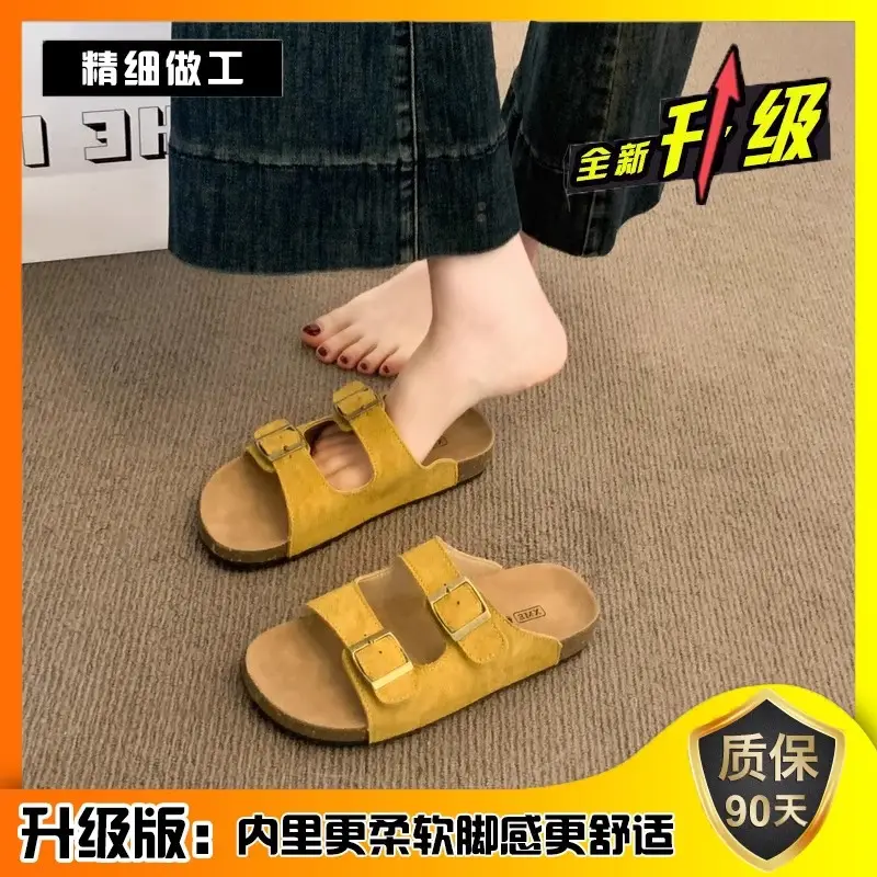Slippers for Women, 2025 Summer New Style, Retro Birkenstock Sandals, Versatile Soft-Soled Slippers, Non-Slip and High-End - Image 3