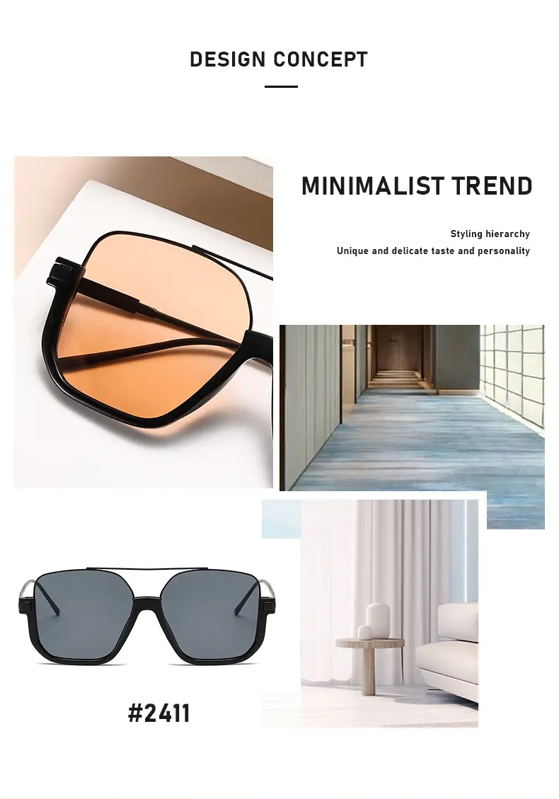 Women Sunglasses Big Face Trendy Brown Large Frame — feature 4