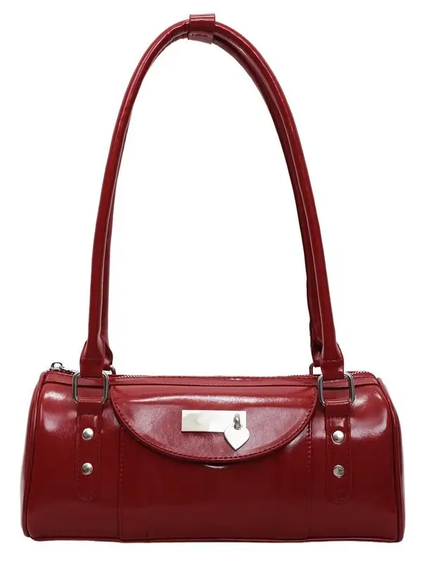 Women's White Cylindrical Shoulder Bag 2025