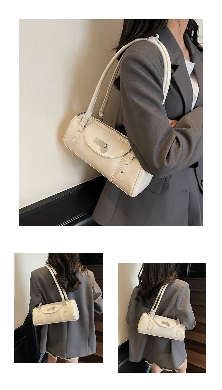 Women's White Cylindrical Shoulder Bag 2025 — feature 21