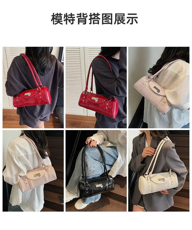 Women's White Cylindrical Shoulder Bag 2025 — feature 8