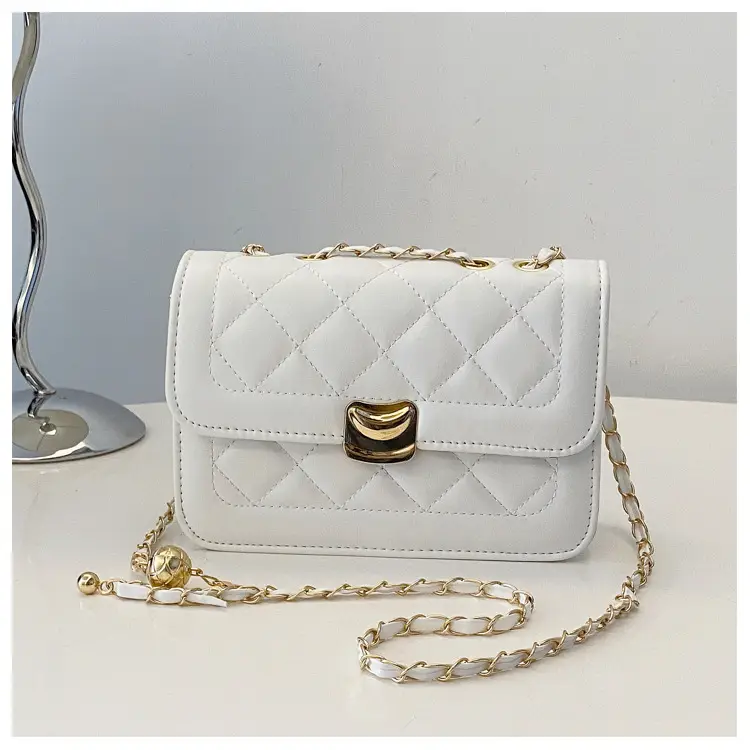 Black Quilted Chain Crossbody Bag for Women — feature 20