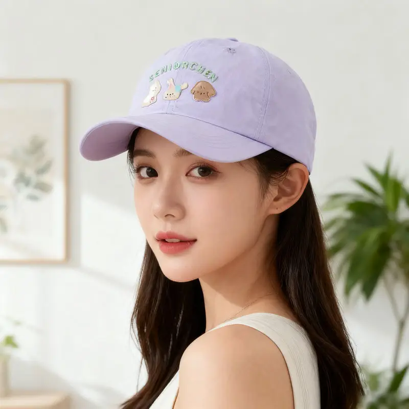 Summer Cartoon Puppy Baseball Cap for Women with Sun Protection - Image 11