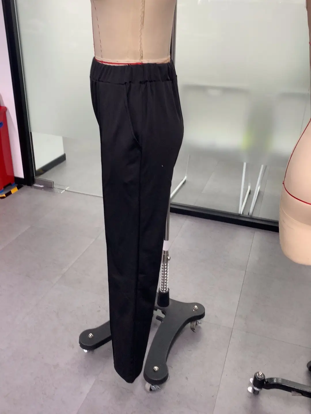 Women's Wide Leg High Waist Pants Grey Loose Slimming — feature 4