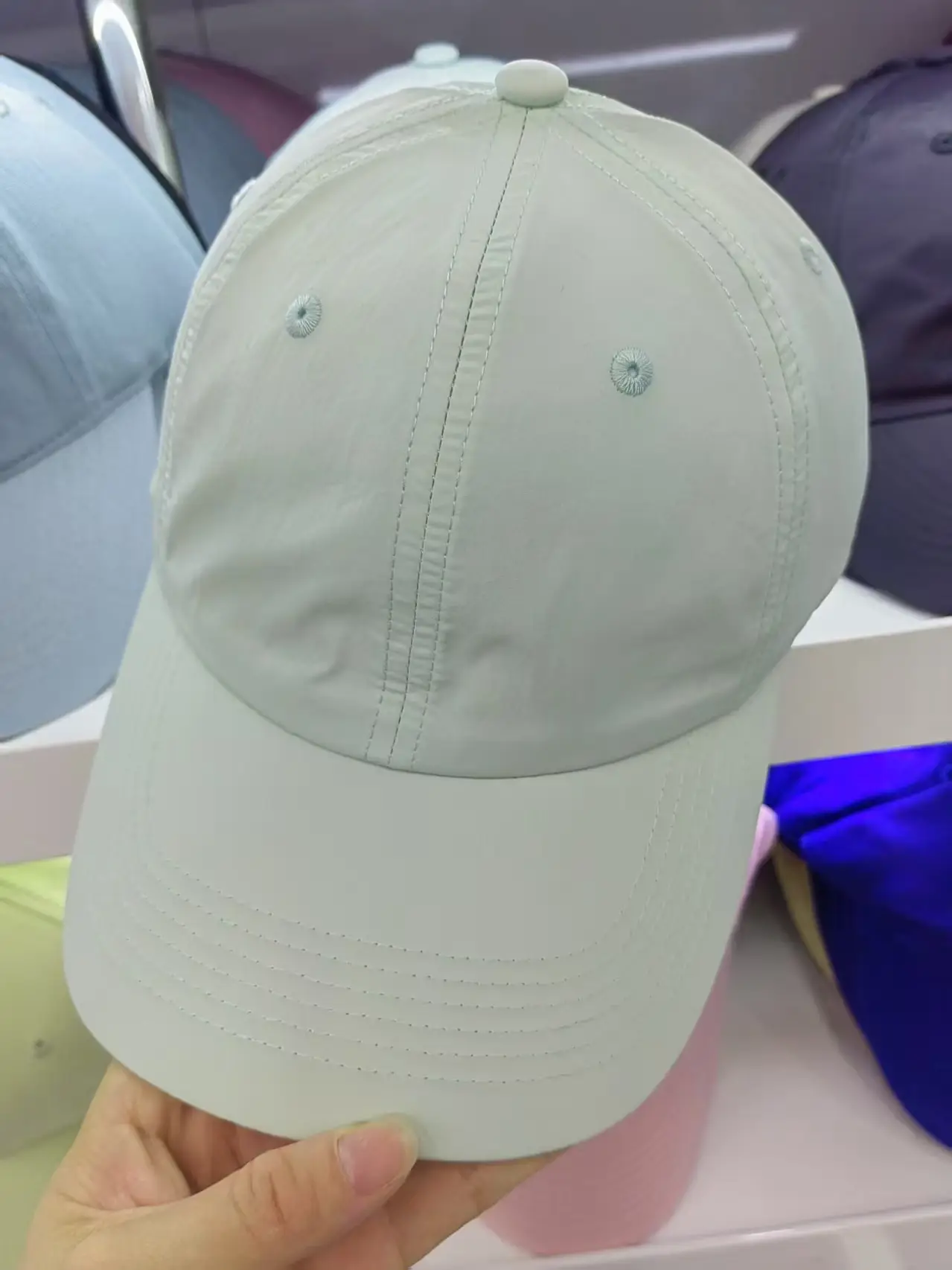 Men's Light Grey Baseball Cap Sun Protection - Image 2