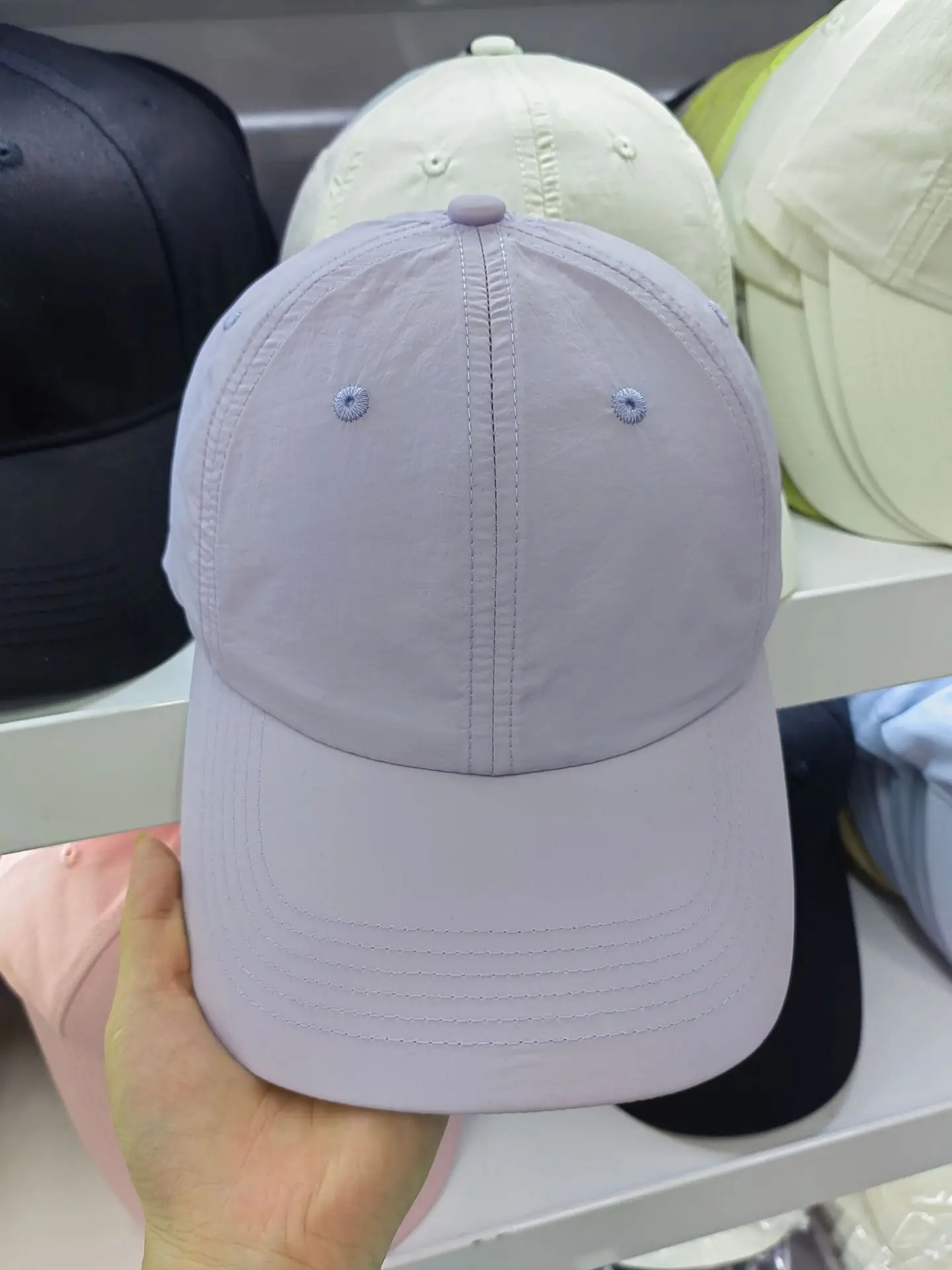 Men's Light Grey Baseball Cap Sun Protection - Image 5