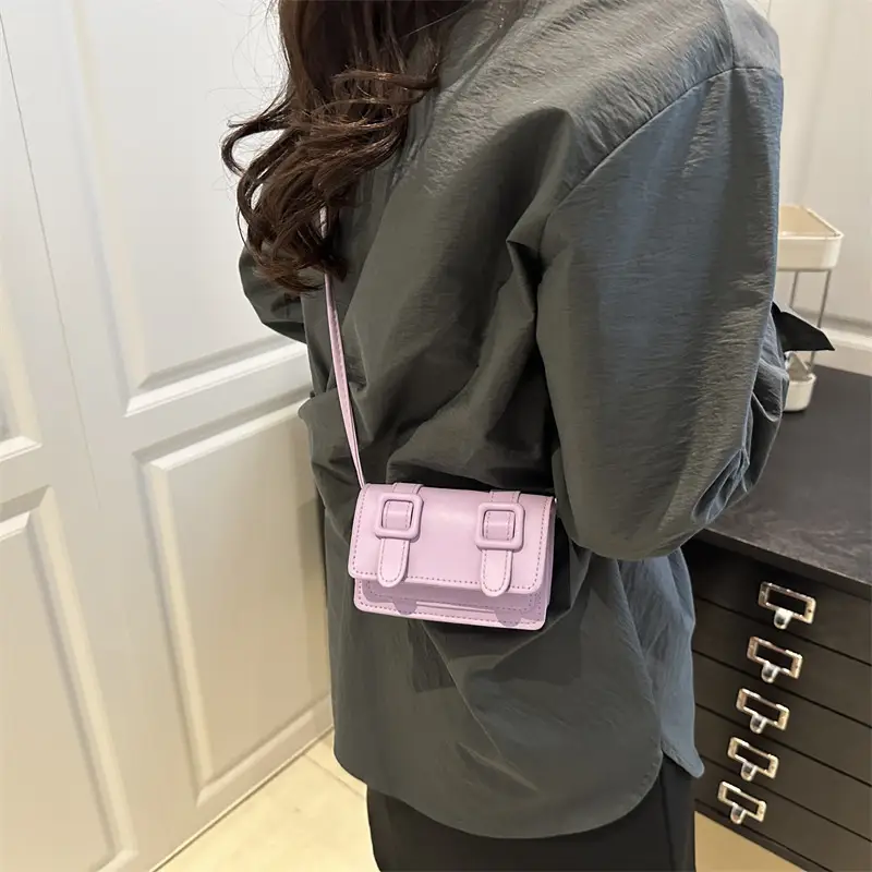 Trendy Pink Square Coin Purse Shoulder Crossbody 2025 - Image 10