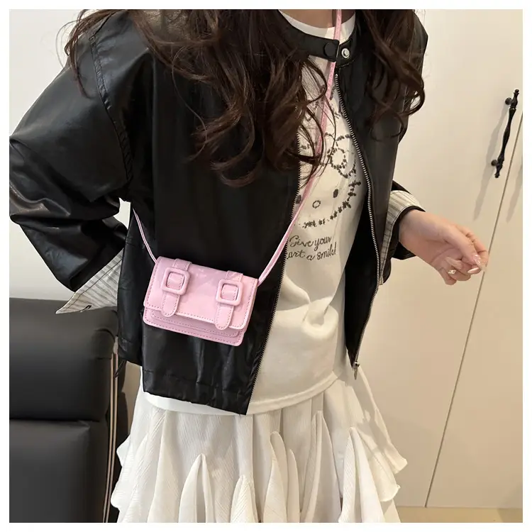 Trendy Pink Square Coin Purse Shoulder Crossbody 2025 — feature 17