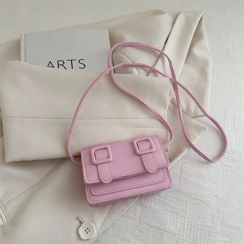 Trendy Pink Square Coin Purse Shoulder Crossbody 2025 - Image 5