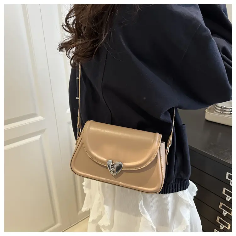 Korean Style Women's Square Crossbody Bag Beige 2025 — feature 8