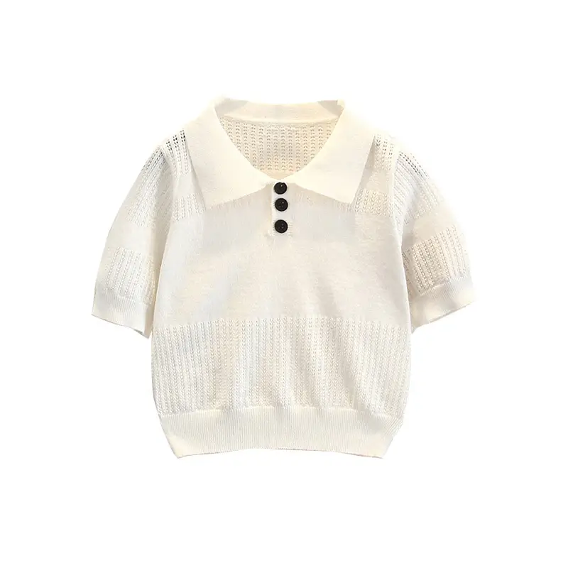 Boys Knitted Polo Shirt Summer Top 2026 - Image 5
