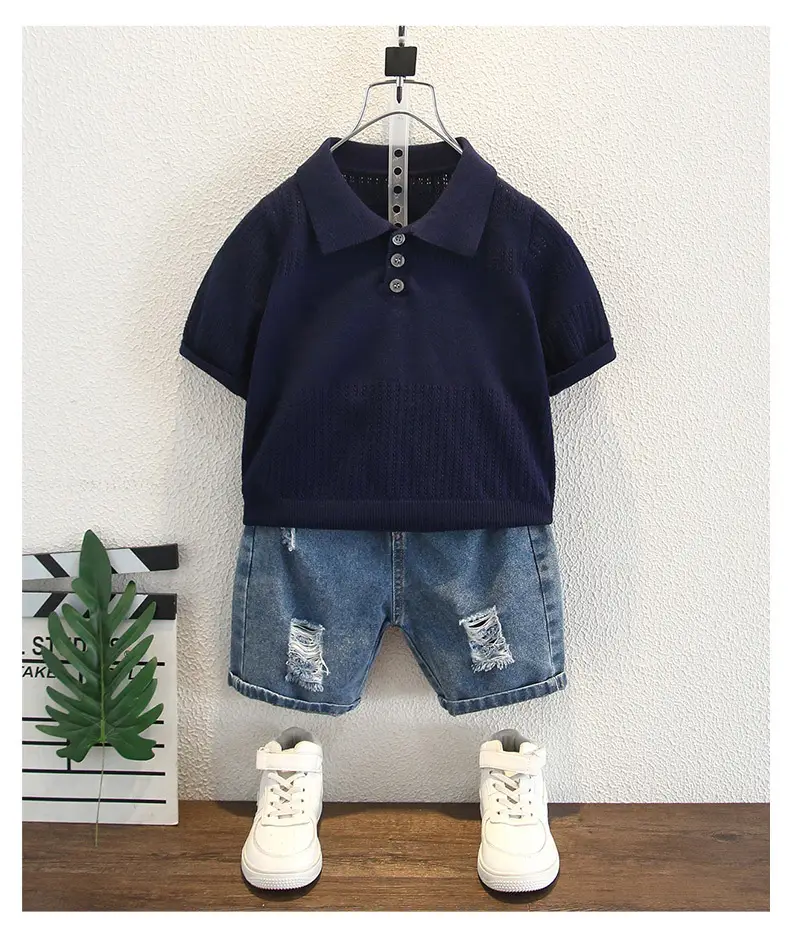 Boys Knitted Polo Shirt Summer Top 2026 — feature 10