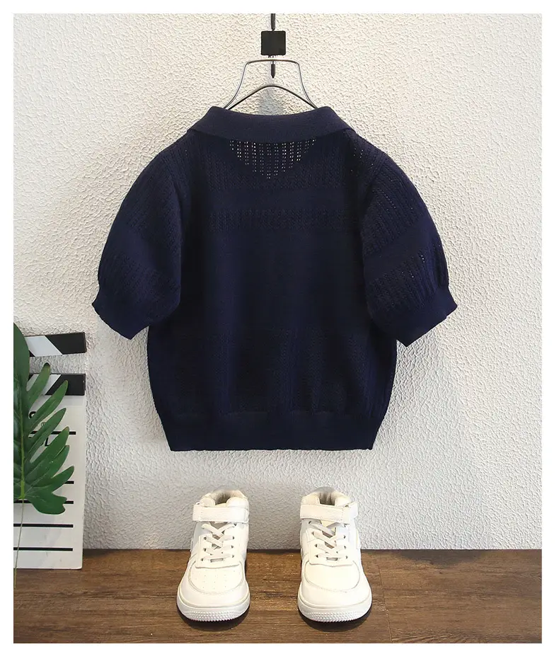 Boys Knitted Polo Shirt Summer Top 2026 — feature 14