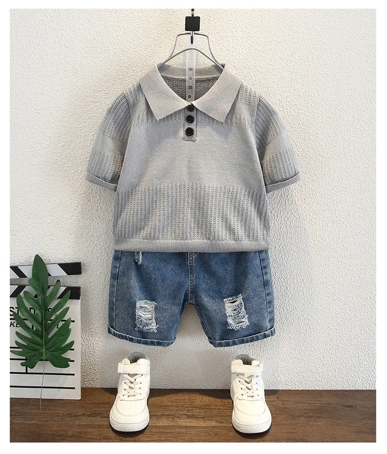 Boys Knitted Polo Shirt Summer Top 2026 — feature 15