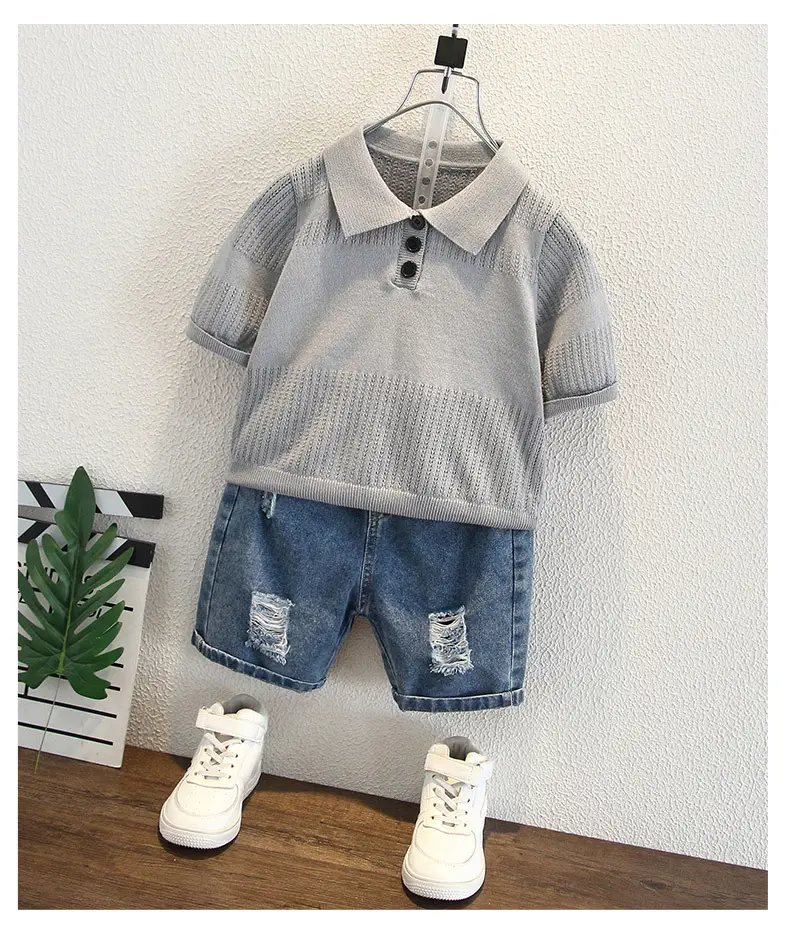 Boys Knitted Polo Shirt Summer Top 2026 — feature 16