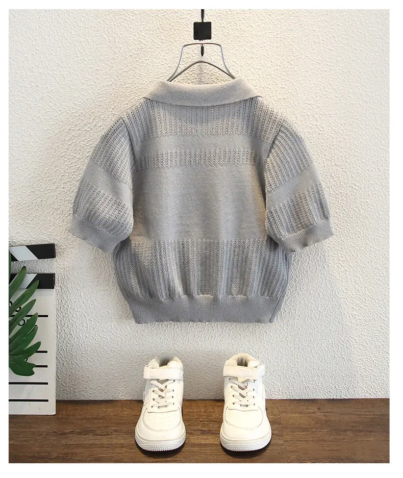 Boys Knitted Polo Shirt Summer Top 2026 — feature 19