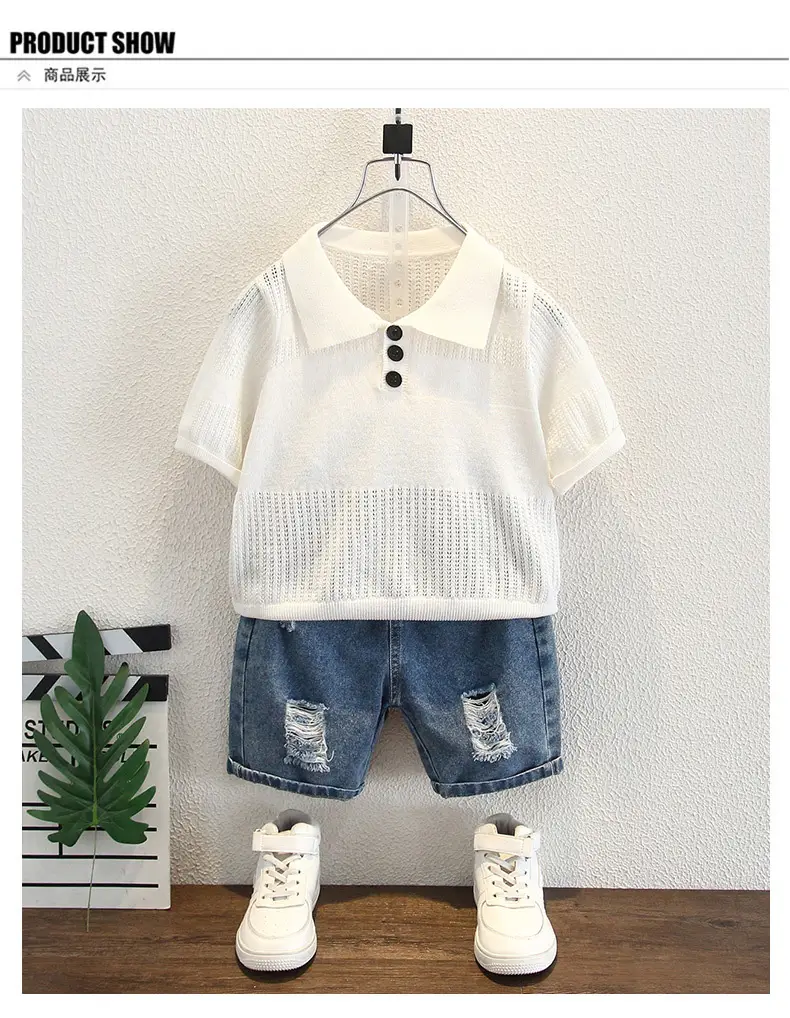 Boys Knitted Polo Shirt Summer Top 2026 — feature 5