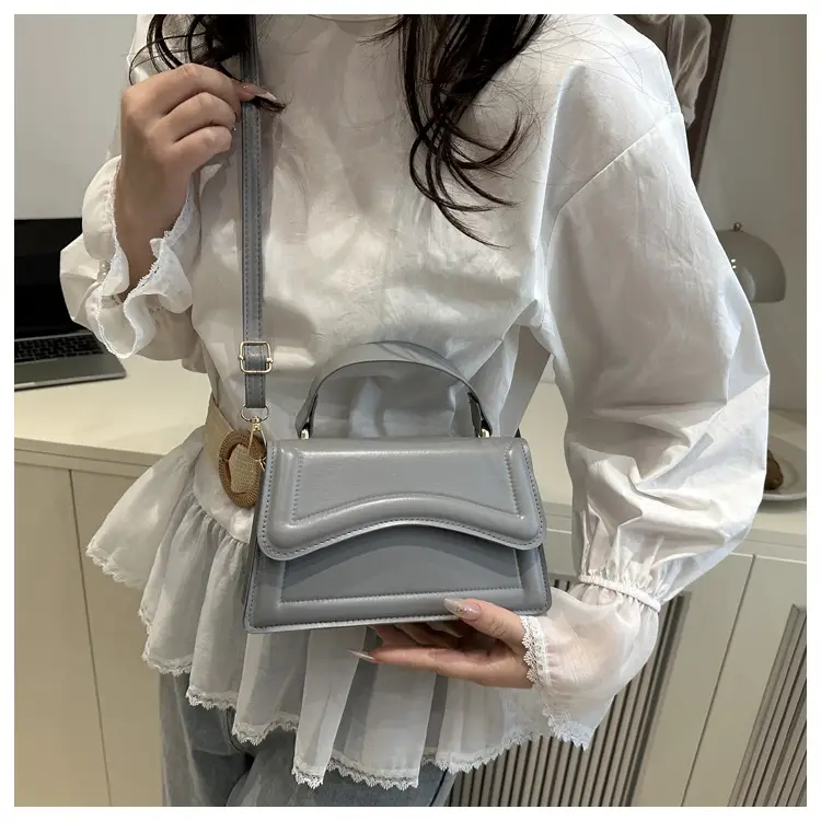 Purple Textured Shoulder Bag for Women — feature 22