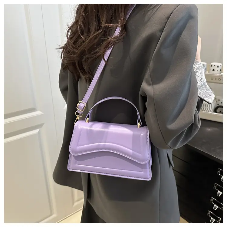 Purple Textured Shoulder Bag for Women — feature 8