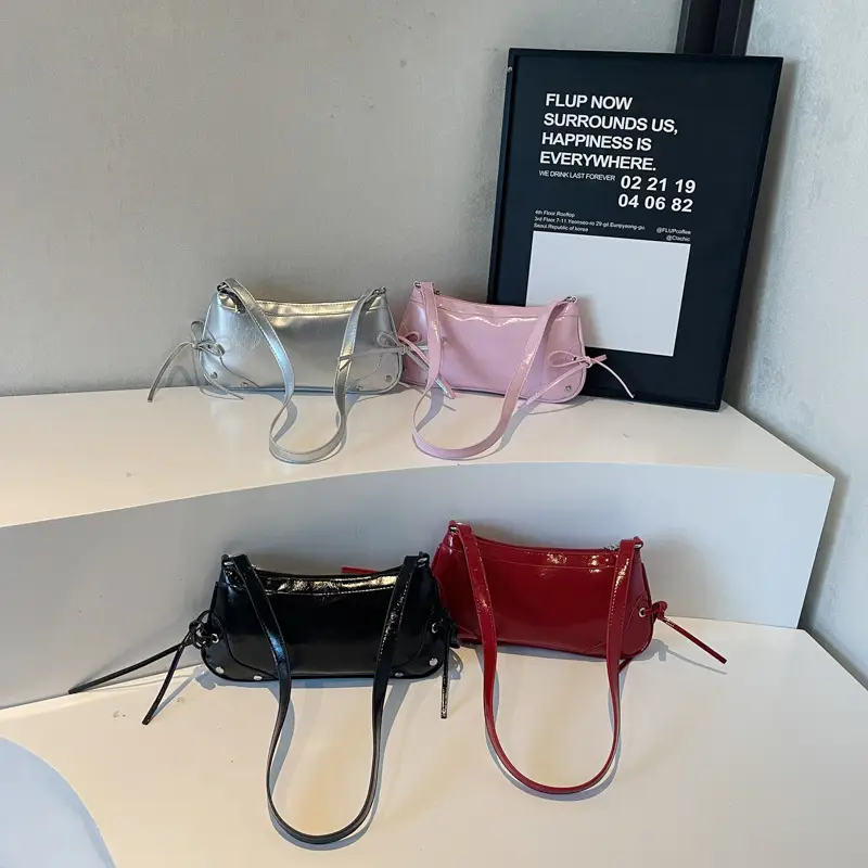 Silver Bow Underarm Bag Women 2025 New Style - Image 6