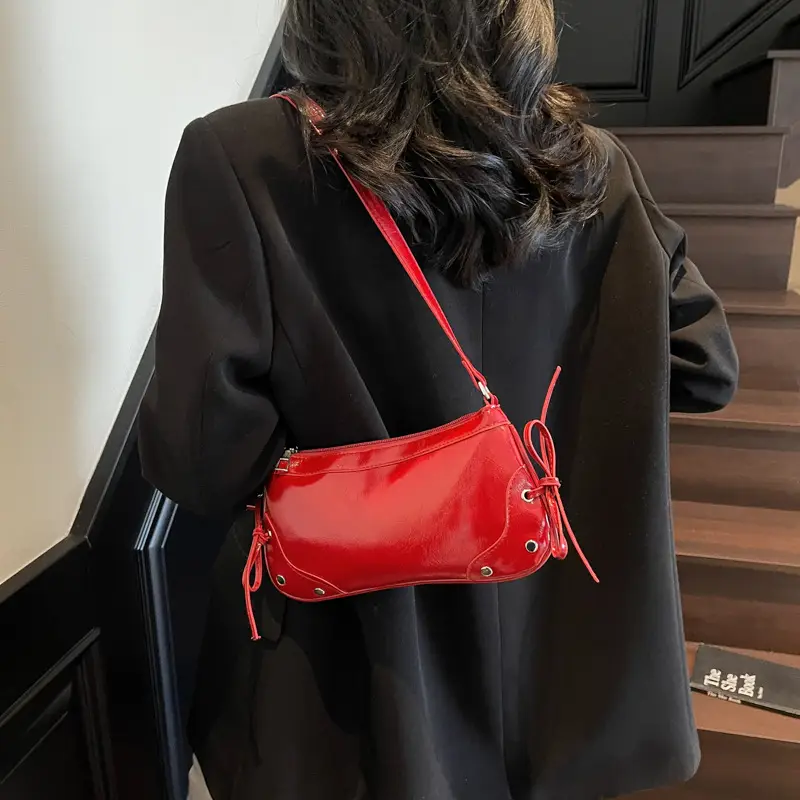 Silver Bow Underarm Bag Women 2025 New Style - Image 7