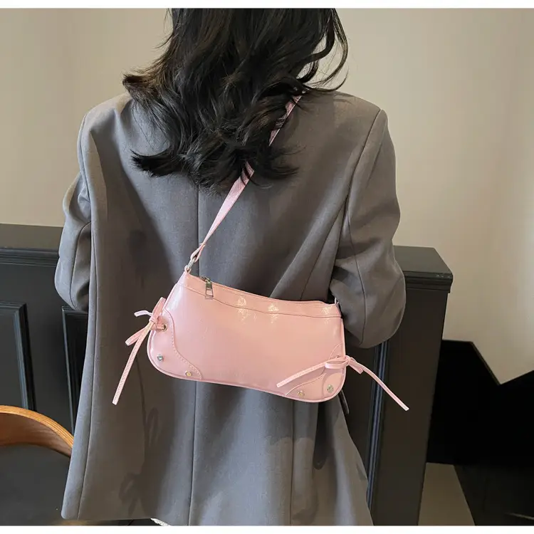 Silver Bow Underarm Bag Women 2025 New Style — feature 14