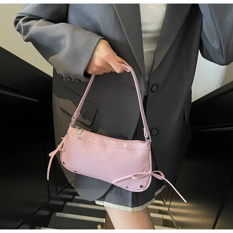 Silver Bow Underarm Bag Women 2025 New Style — feature 15